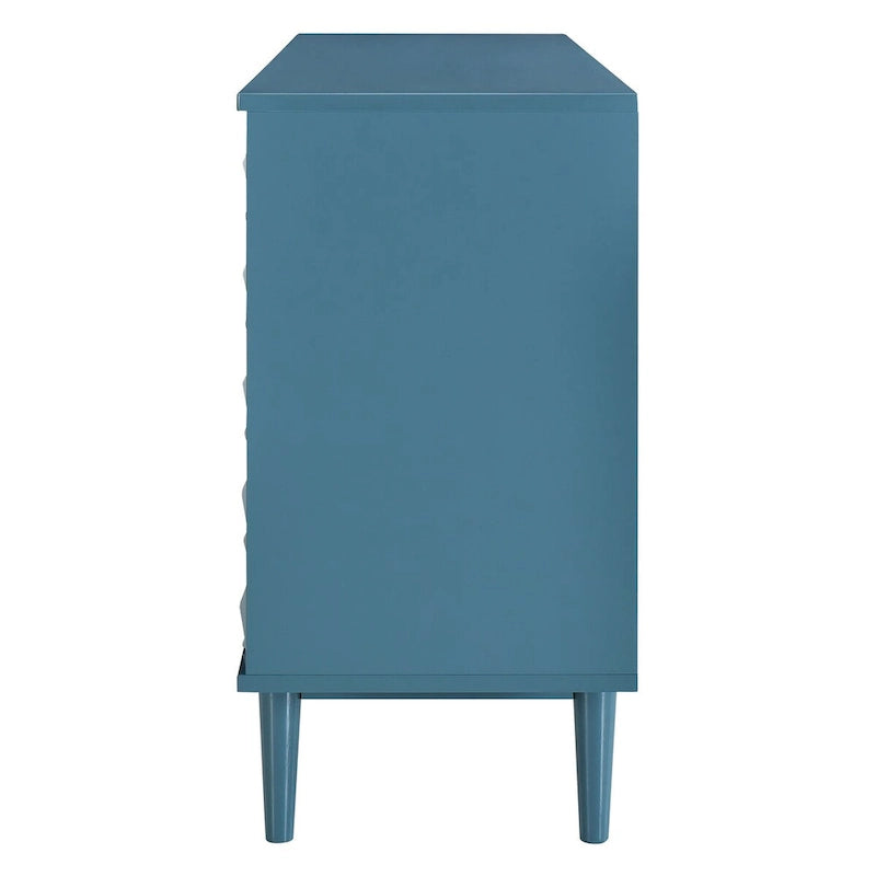 Modern 4-door Sideboard with Convex Pattern Doors