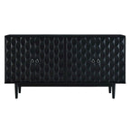 Modern 4-door Sideboard with Convex Pattern Doors