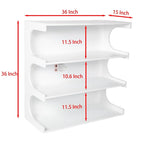 Multifunctional 4-Tier White Book Shelf & Coffee Table, Creative Furniture Floor Bookshelf, Minimalist Organizer Storage Shelves