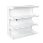 Multifunctional 4-Tier White Book Shelf & Coffee Table, Creative Furniture Floor Bookshelf, Minimalist Organizer Storage Shelves