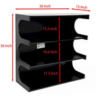 Multifunctional 4-Tier White Book Shelf & Coffee Table, Creative Furniture Floor Bookshelf, Minimalist Organizer Storage Shelves