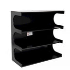 Multifunctional 4-Tier White Book Shelf & Coffee Table, Creative Furniture Floor Bookshelf, Minimalist Organizer Storage Shelves