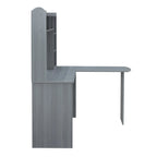 Techni Mobili Modern L-Shaped Desk with Hutch Grey
