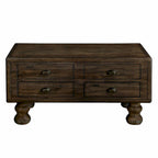 40 Solid Wood Rectangle Coffee Table with 4 Drawers