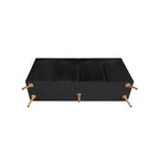 Black 4-Door Sideboard - 59" with 3D Arch Carved Doors
