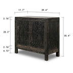 Armadietto a due ante nero anticato 39x18x35A