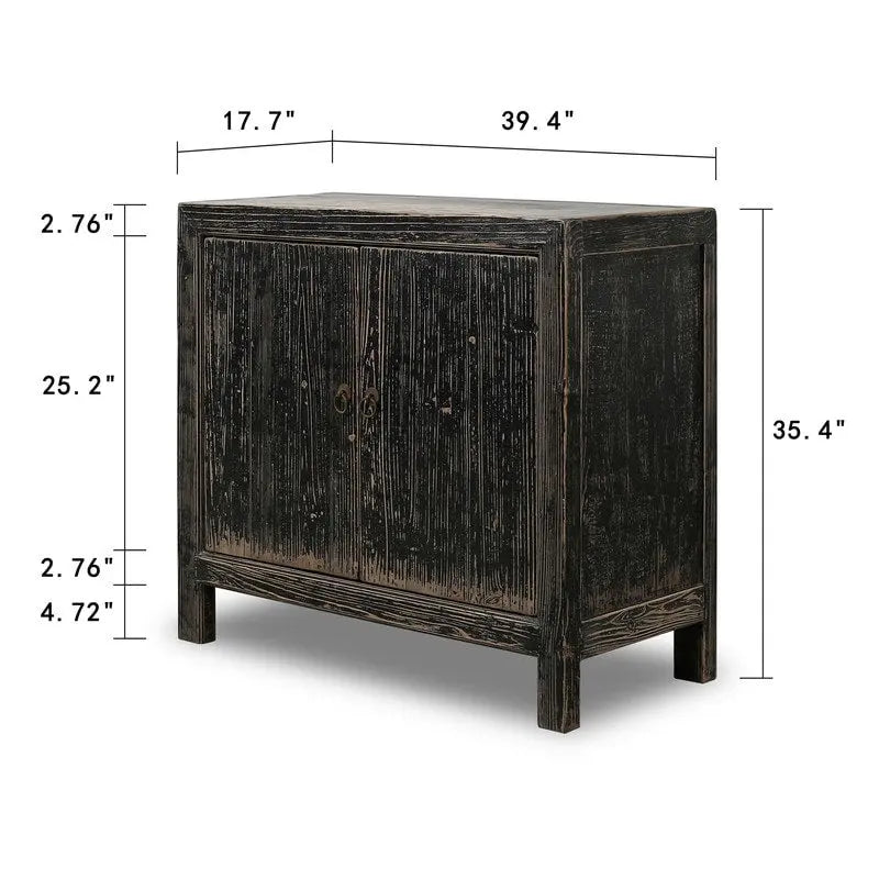 Armadietto a due ante nero anticato 39x18x35A
