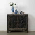 Armadietto a due ante nero anticato 39x18x35A