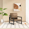 Mieres Poltrona singola Lazy Boy, poltrona moderna semplice con braccioli per soggiorno, ufficio, camera da letto, beige/kaki