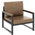 Mieres Poltrona singola Lazy Boy, poltrona moderna semplice con braccioli per soggiorno, ufficio, camera da letto, beige/kaki