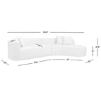 Mallory 134.5 Sofa-in-a-Box RAF Curved Sectional Sofa