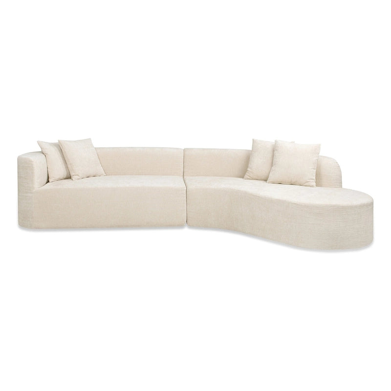 Mallory 134.5 Sofa-in-a-Box RAF Curved Sectional Sofa