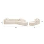 Mallory 134.5 Sofa-in-a-Box RAF Curved Sectional Sofa