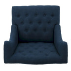 Contemporary Design Upholstered Wingback Chair, Hi-back Club Chair with Wood Legs