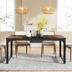 63 Industrial Dining Table for 4-6, Kitchen Table for Dinning Room - 63 L x 31.5 W x 29.53 H