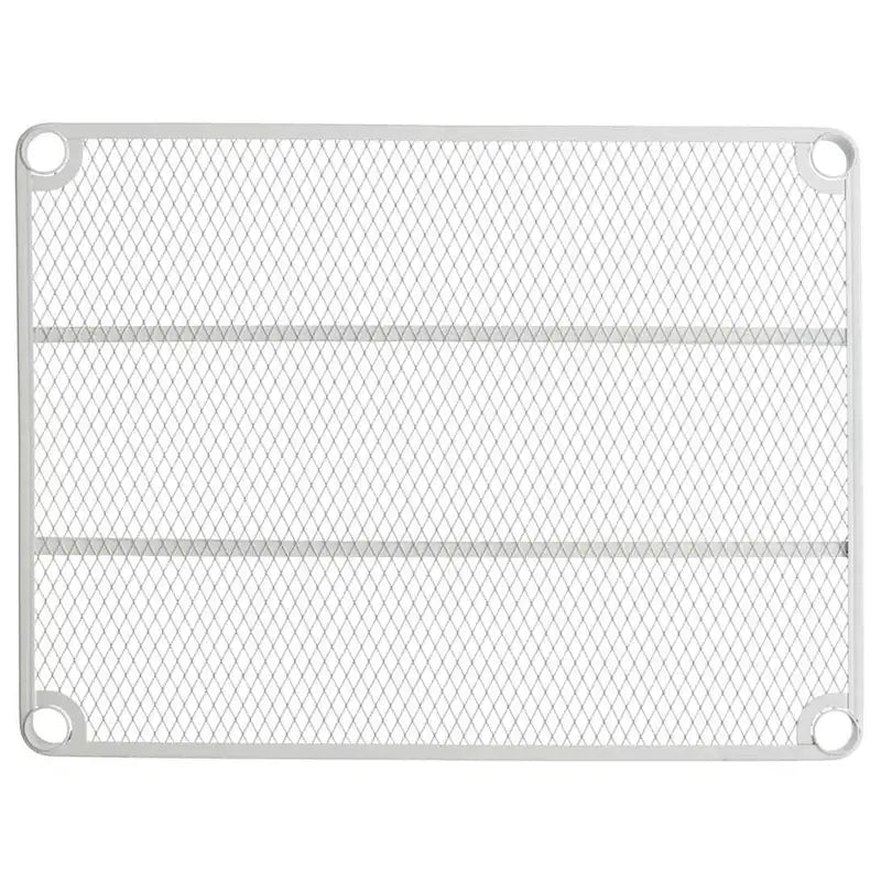 Design Ideas MeshWorks 3 Tier Full-Size Metal Storage Shelving Unit Rack, White - 12