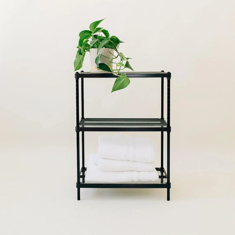 Design Ideas MeshWorks 3 Tier Full-Size Metal Storage Shelving Unit Rack, White - 12