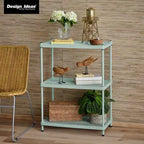 Design Ideas MeshWorks 3 Tier Full-Size Metal Storage Shelving Unit Rack, White - 12