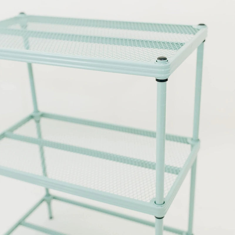 Design Ideas MeshWorks 3 Tier Full-Size Metal Storage Shelving Unit Rack, White - 12