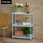 Design Ideas MeshWorks 3 Tier Full-Size Metal Storage Shelving Unit Rack, White - 12