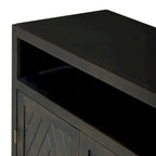 4-door Classic Sideboard with Open Storage and Adjustable Shelves