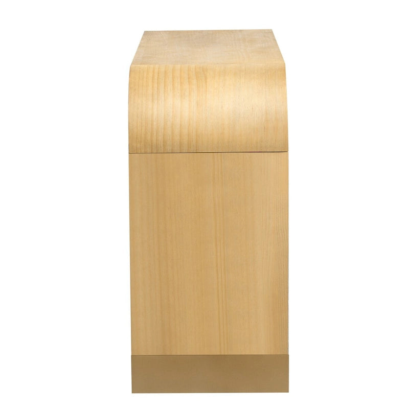 White 4-Door Wavy Panel Storage Cabinet