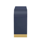 White 4-Door Wavy Panel Storage Cabinet