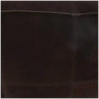 Leather Low Profile Square Pouf with Patchwork Design - Brown, Gray or Dark Brown- Roche River Decor