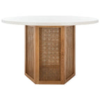 SAFAVIEH Mozell Cane Dining Table - 47.3 W x 47.3 L x 28.8 H - 47Wx47Dx29H