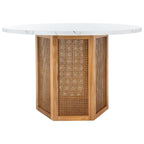 SAFAVIEH Mozell Cane Dining Table - 47.3 W x 47.3 L x 28.8 H - 47Wx47Dx29H