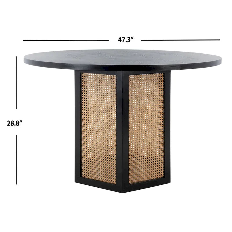 SAFAVIEH Mozell Cane Dining Table - 47.3 W x 47.3 L x 28.8 H - 47Wx47Dx29H