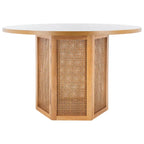 SAFAVIEH Mozell Cane Dining Table - 47.3 W x 47.3 L x 28.8 H - 47Wx47Dx29H