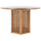 SAFAVIEH Mozell Cane Dining Table - 47.3 W x 47.3 L x 28.8 H - 47Wx47Dx29H
