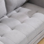 Oaks Aura Upholstered Futon Sofa with Pull-Out Sleeper Couch, Muticolour Choice Foldable Tufted Loveseat With Cup Holder